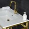 Kingston Brass VWP3122A2 31" Ceramic Console Sink (1-Hole), White/Polished Brass VWP3122A2 - alternate 6